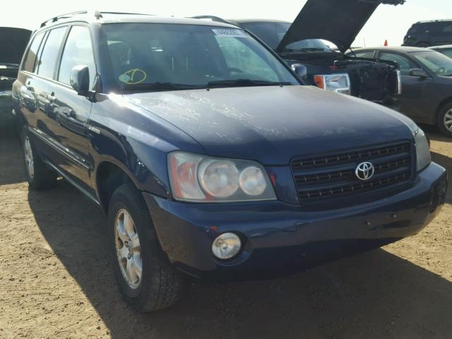 JTEHF21A810026105 - 2001 TOYOTA HIGHLANDER BLUE photo 1