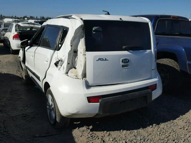 KNDJT2A24A7702337 - 2010 KIA SOUL + WHITE photo 3