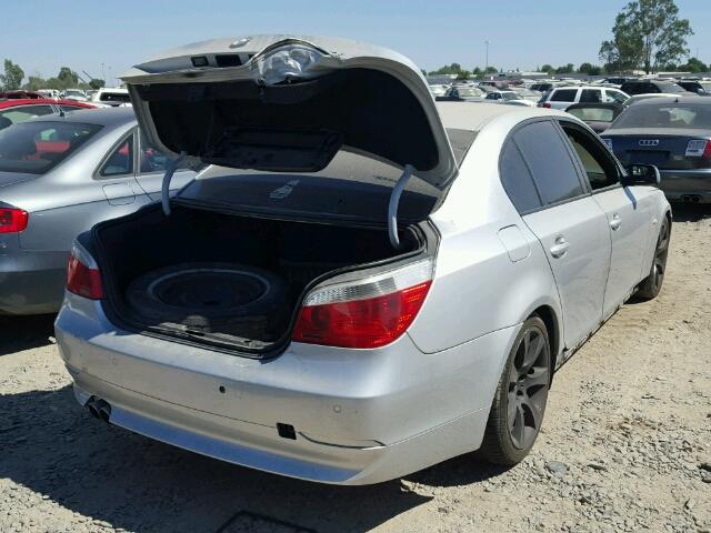 WBANB33585CN65107 - 2005 BMW 545 I SILVER photo 4