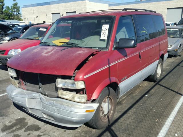 1GNDM19W5VB116073 - 1997 CHEVROLET ASTRO RED photo 2