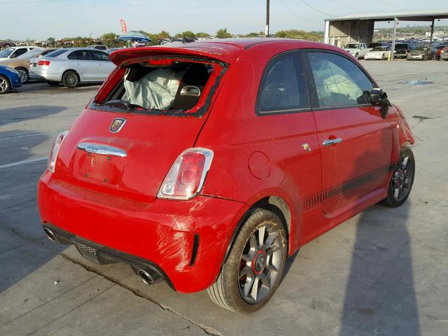 3C3CFFFH7DT606176 - 2013 FIAT 500 ABARTH RED photo 4