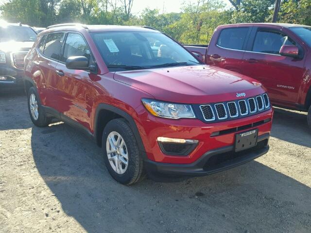 3C4NJCAB4JT125446 - 2018 JEEP COMPASS SP RED photo 1