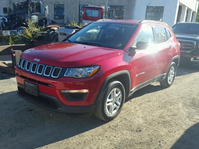 3C4NJCAB4JT125446 - 2018 JEEP COMPASS SP RED photo 2