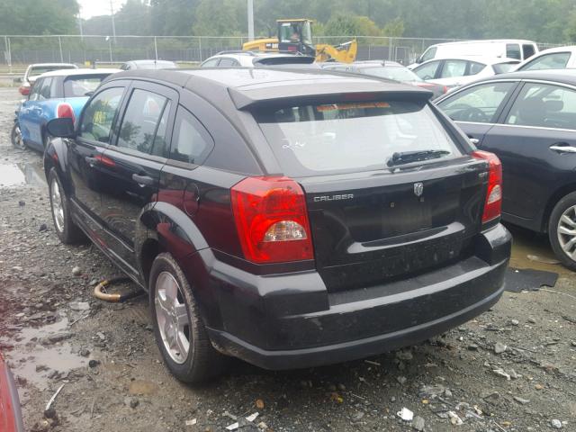 1B3HB48B57D559543 - 2007 DODGE CALIBER SX BLACK photo 3