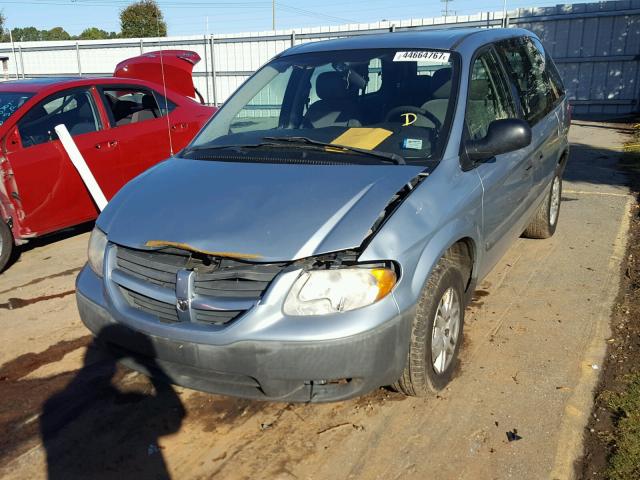 1D4GP25B55B435918 - 2005 DODGE CARAVAN BLUE photo 2