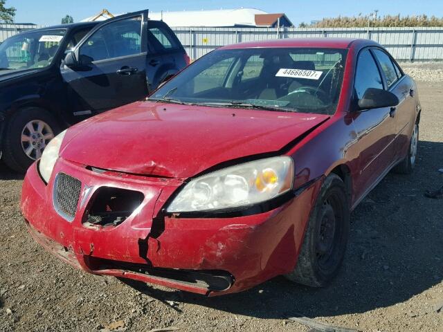 1G2ZF58B274235662 - 2007 PONTIAC G6 VALUE L RED photo 2