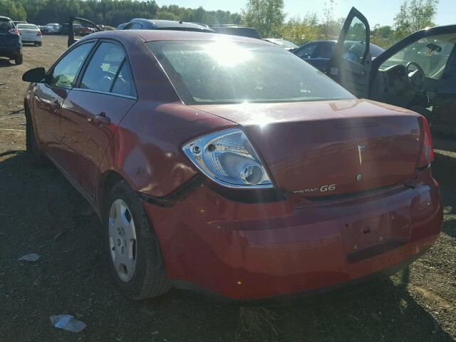 1G2ZF58B274235662 - 2007 PONTIAC G6 VALUE L RED photo 3