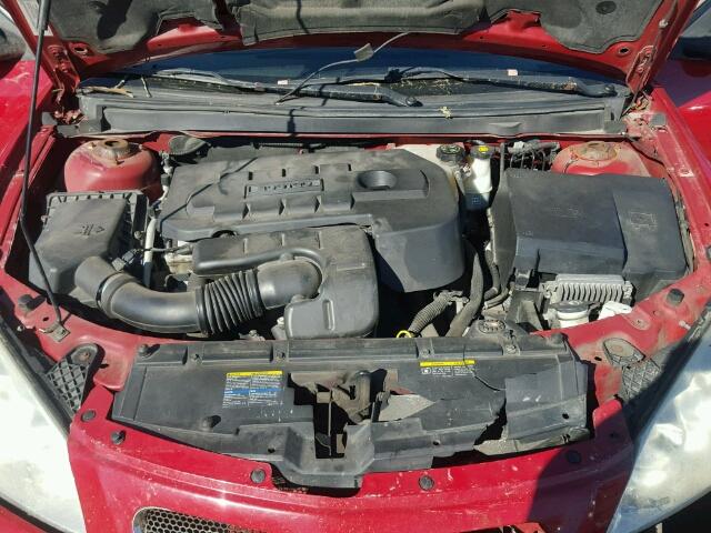 1G2ZF58B274235662 - 2007 PONTIAC G6 VALUE L RED photo 7