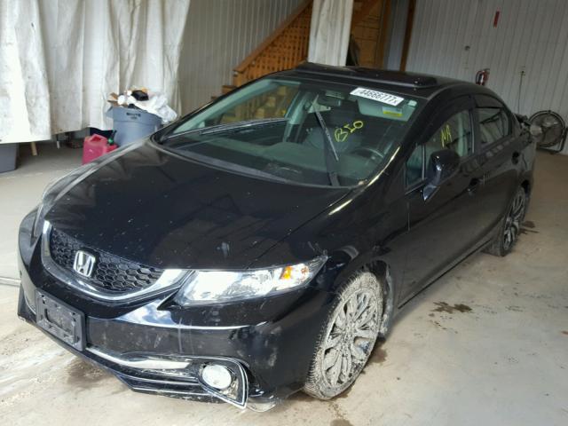 19XFB2F91FE242513 - 2015 HONDA CIVIC EXL BLACK photo 2