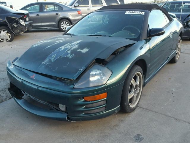 4A3AE85H01E211686 - 2001 MITSUBISHI ECLIPSE GREEN photo 2