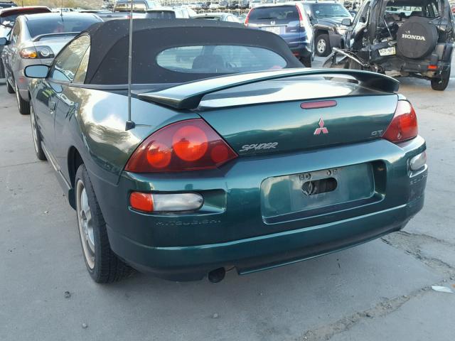 4A3AE85H01E211686 - 2001 MITSUBISHI ECLIPSE GREEN photo 3