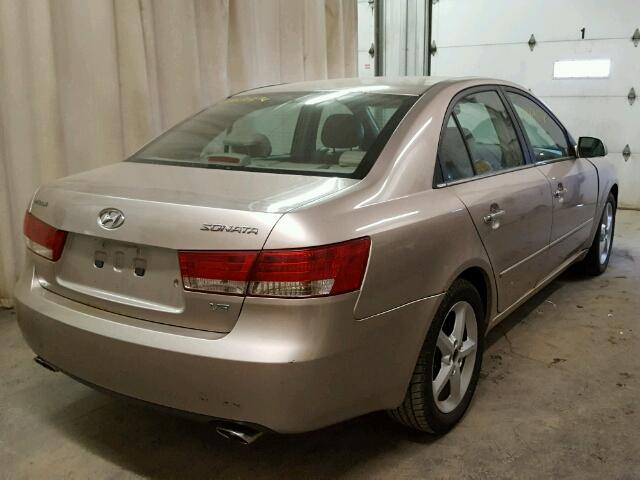 5NPEU46F26H035311 - 2006 HYUNDAI SONATA TAN photo 4