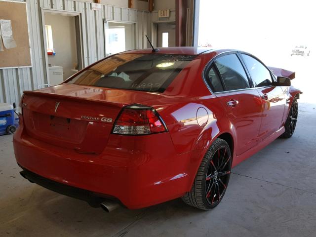 6G2EC57Y69L183459 - 2009 PONTIAC G8 GT RED photo 4