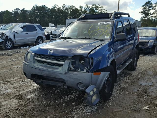 5N1ED28T42C522695 - 2002 NISSAN XTERRA XE BLUE photo 2