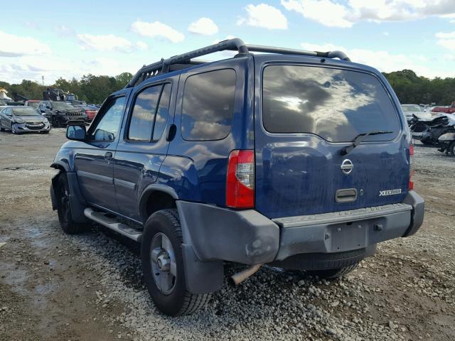 5N1ED28T42C522695 - 2002 NISSAN XTERRA XE BLUE photo 3