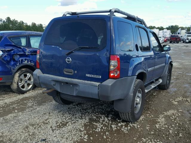 5N1ED28T42C522695 - 2002 NISSAN XTERRA XE BLUE photo 4