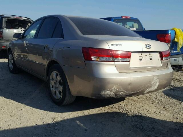 5NPET46C27H230190 - 2007 HYUNDAI SONATA CREAM photo 3