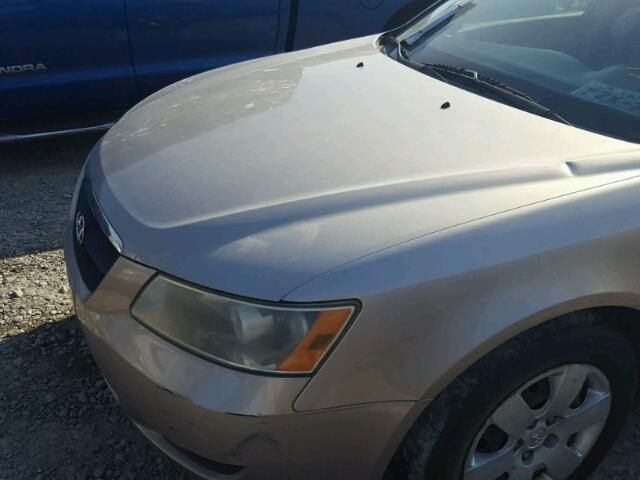 5NPET46C27H230190 - 2007 HYUNDAI SONATA CREAM photo 9