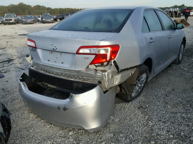 4T4BF1FK9CR192278 - 2012 TOYOTA CAMRY SILVER photo 4