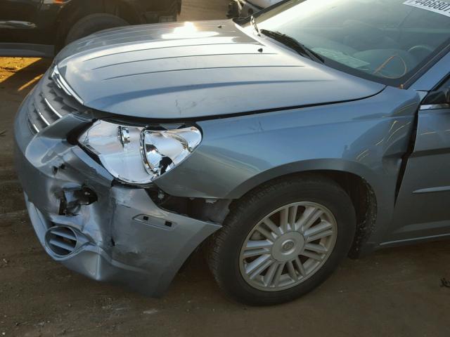 1C3LC55R58N243685 - 2008 CHRYSLER SEBRING GRAY photo 9