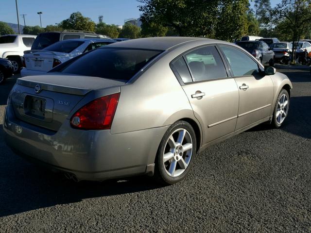 1N4BA41E04C875595 - 2004 NISSAN MAXIMA SE BROWN photo 4