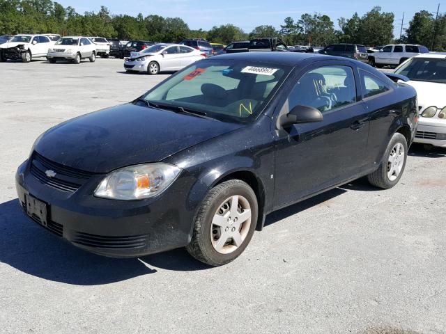 1G1AK18F587320908 - 2008 CHEVROLET COBALT LS BLACK photo 2