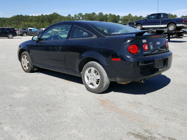 1G1AK18F587320908 - 2008 CHEVROLET COBALT LS BLACK photo 3