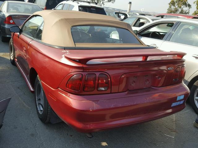 1FAFP4441WF236517 - 1998 FORD MUSTANG RED photo 3