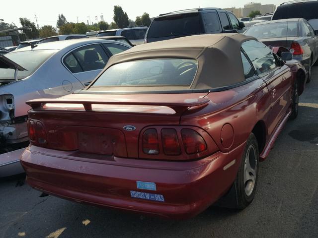 1FAFP4441WF236517 - 1998 FORD MUSTANG RED photo 4
