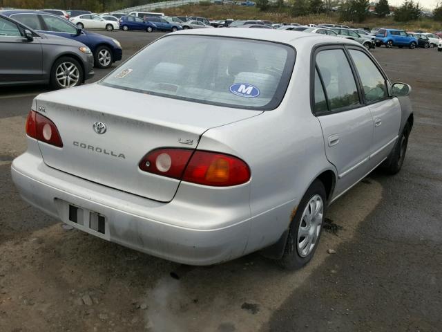 2T1BR12E22C586223 - 2002 TOYOTA COROLLA CE SILVER photo 4