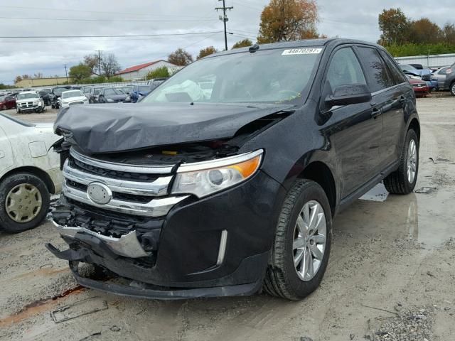 2FMDK3KC1DBB66127 - 2013 FORD EDGE LIMIT BLACK photo 2