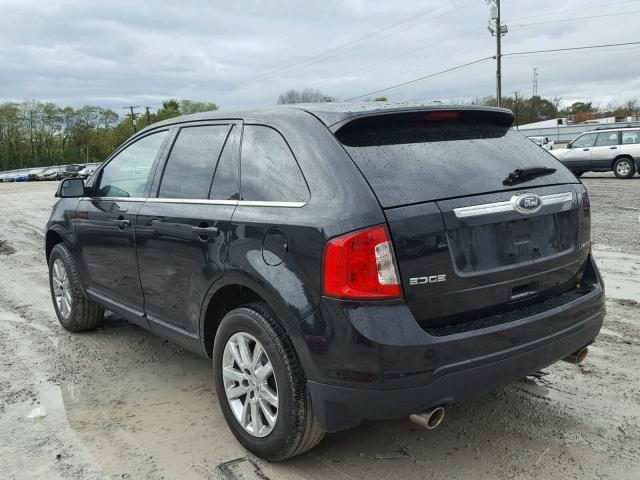 2FMDK3KC1DBB66127 - 2013 FORD EDGE LIMIT BLACK photo 3