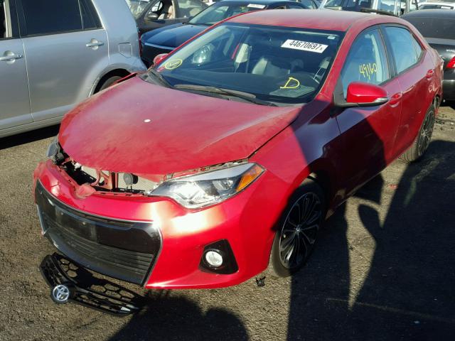 5YFBURHEXFP279361 - 2015 TOYOTA COROLLA L RED photo 2