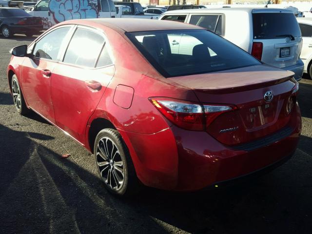 5YFBURHEXFP279361 - 2015 TOYOTA COROLLA L RED photo 3