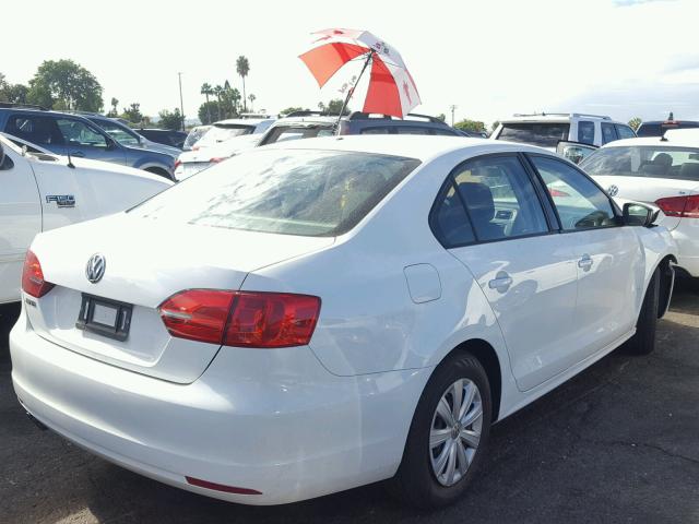 3VW2K7AJ1EM328161 - 2014 VOLKSWAGEN JETTA BASE WHITE photo 4