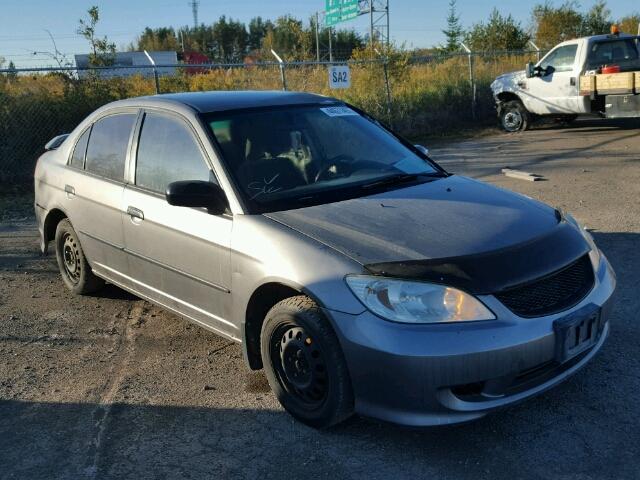 2HGES16375H007801 - 2005 HONDA CIVIC GRAY photo 1