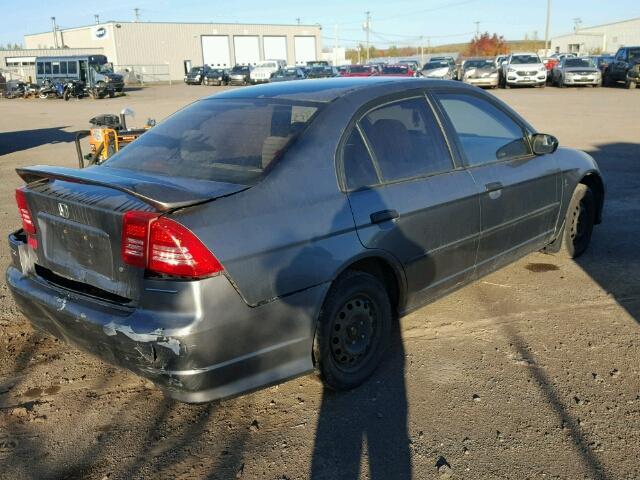 2HGES16375H007801 - 2005 HONDA CIVIC GRAY photo 4