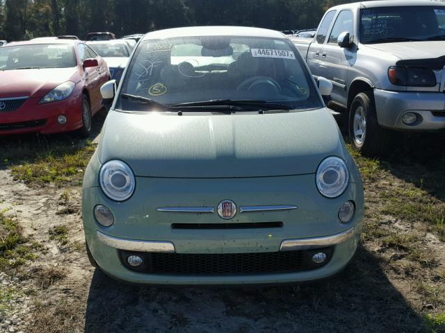 3C3CFFCR8FT570725 - 2015 FIAT 500 LOUNGE GREEN photo 9