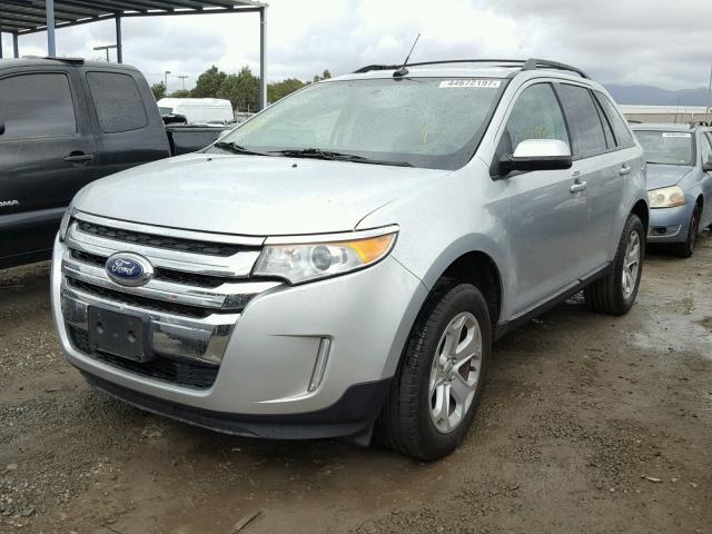 2FMDK3JC6EBB39556 - 2014 FORD EDGE SILVER photo 2