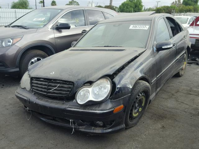 WDBRF40J85F574421 - 2005 MERCEDES-BENZ C 230K SPO BLACK photo 2