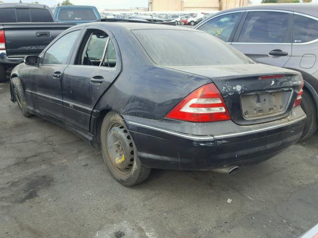 WDBRF40J85F574421 - 2005 MERCEDES-BENZ C 230K SPO BLACK photo 3