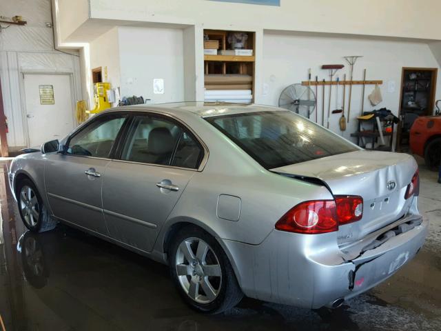 KNAGE124775124914 - 2007 KIA OPTIMA LX SILVER photo 3