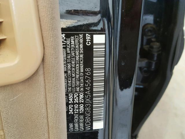 WDBNG83JX5A456768 - 2005 MERCEDES-BENZ S 430 4MAT BLACK photo 10