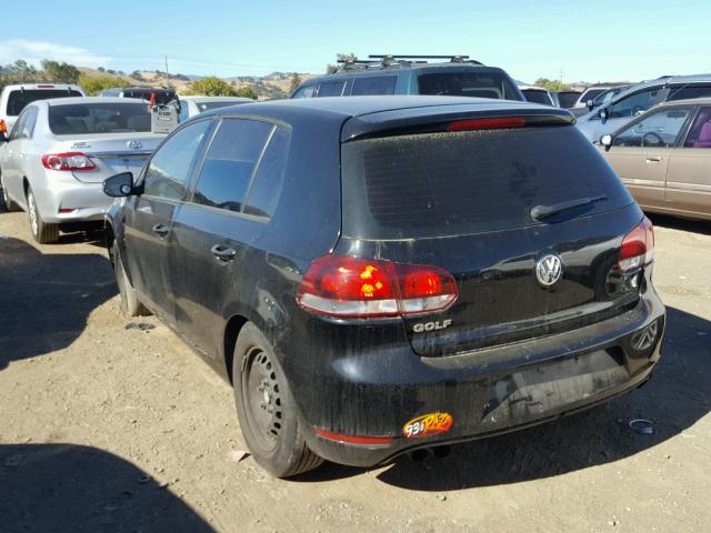 WVWDB7AJ9AW396763 - 2010 VOLKSWAGEN GOLF 黑色 照片 3