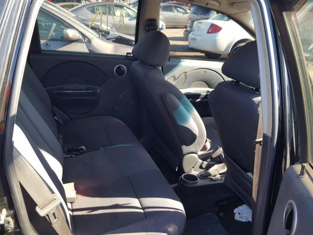 KL1TD66658B145445 - 2008 CHEVROLET AVEO BASE Սև լուսանկար 6