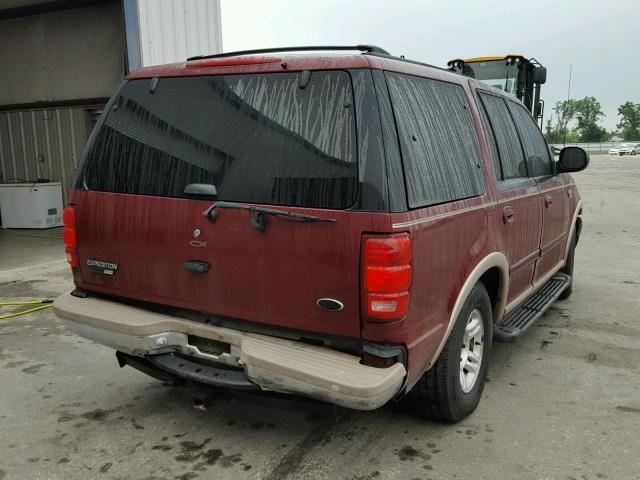 1FMRU17L5XLB81621 - 1999 FORD EXPEDITION MAROON photo 4