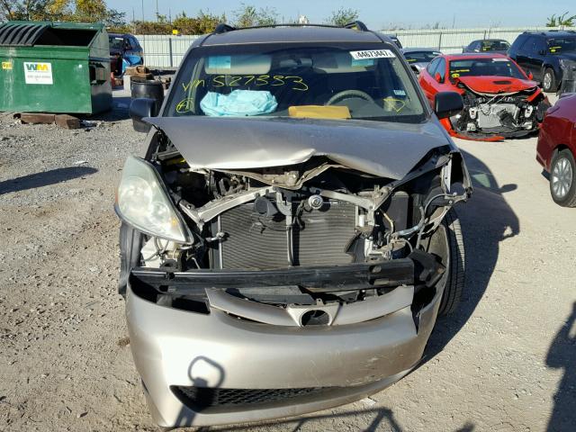 5TDZA23C36S527333 - 2006 TOYOTA SIENNA CE GOLD photo 9