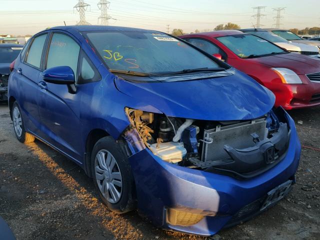 3HGGK5H52FM738623 - 2015 HONDA FIT LX BLUE photo 1