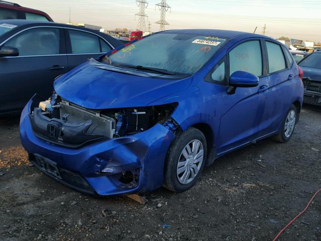 3HGGK5H52FM738623 - 2015 HONDA FIT LX BLUE photo 2