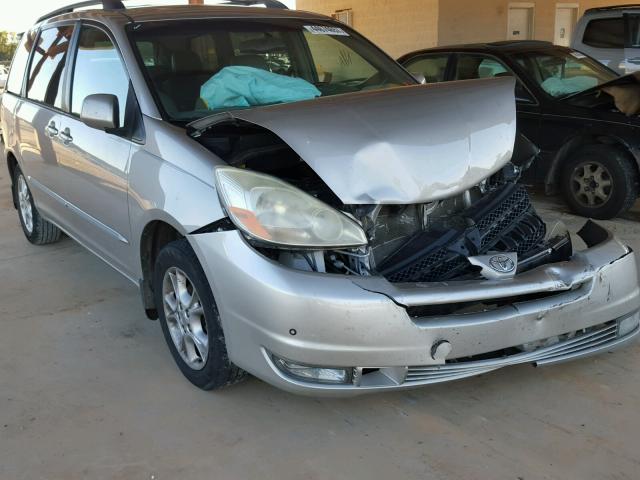 5TDZA22C25S285439 - 2005 TOYOTA SIENNA XLE SILVER photo 1